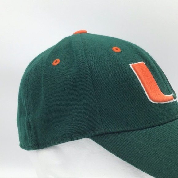 Miami UM Hurricanes green with Symbol Baseball Hat - Picture 6 of 6